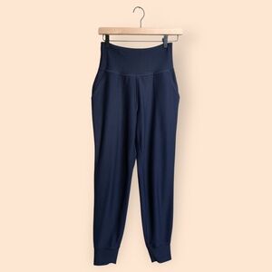 Old Navy Active Powersoft High-Rise Jogger Pants Navy Blue Athleisure Women S